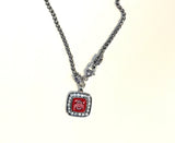 OHIO STATE UNIVERSITY BUCKEYES BRAIDED CLASP KASSI NECKLACE WITH BLING LOGO CHARM
