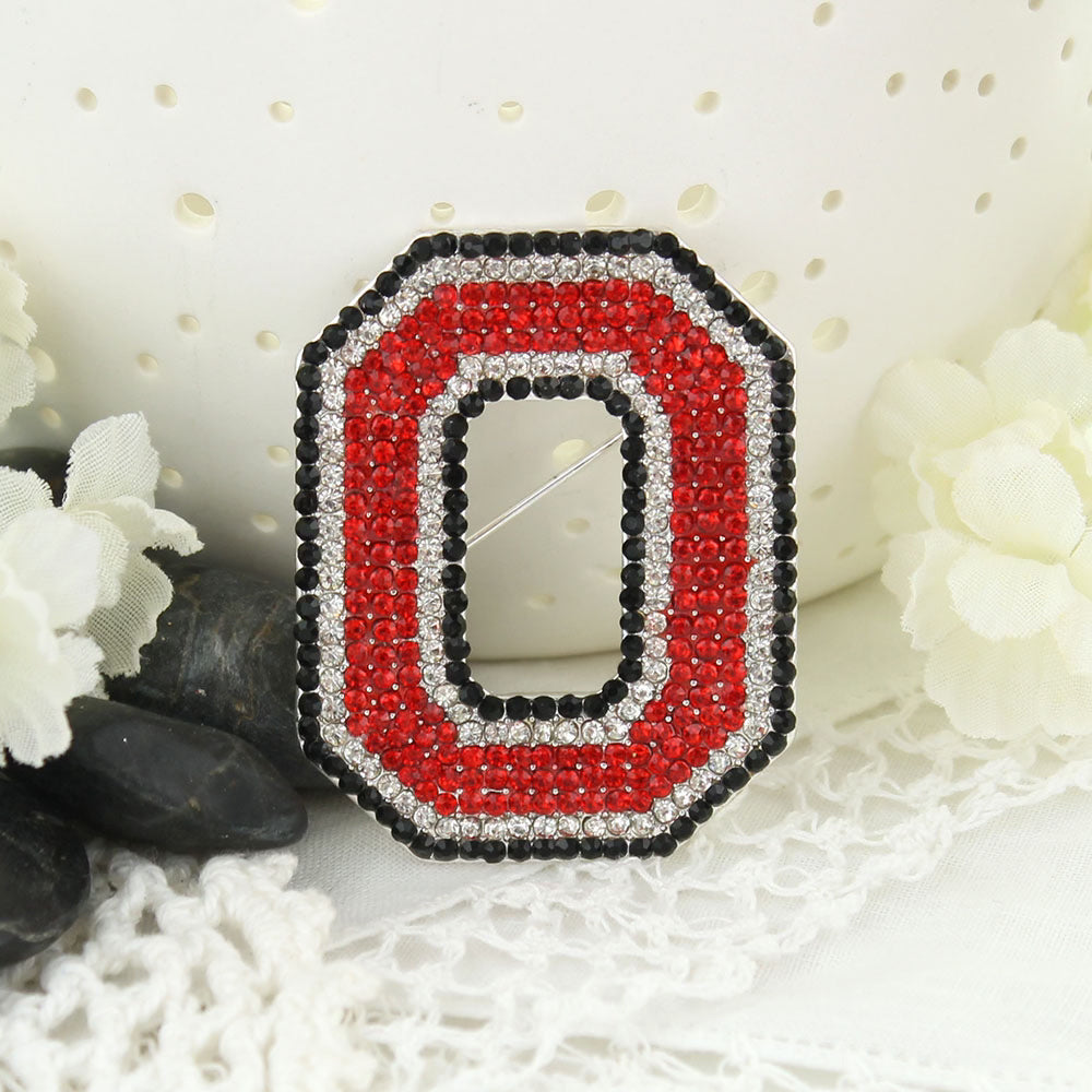 Ohio State Block O crystal pin