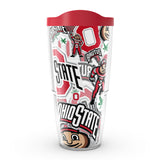 OHIO STATE BUCKEYES ALL OVER 24 OZ TERVIS CLASSIC TUMBLER WITH TRAVEL LID