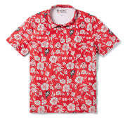 Lightweight red polo shirt for Buckeye fans with moisture-wicking fabric