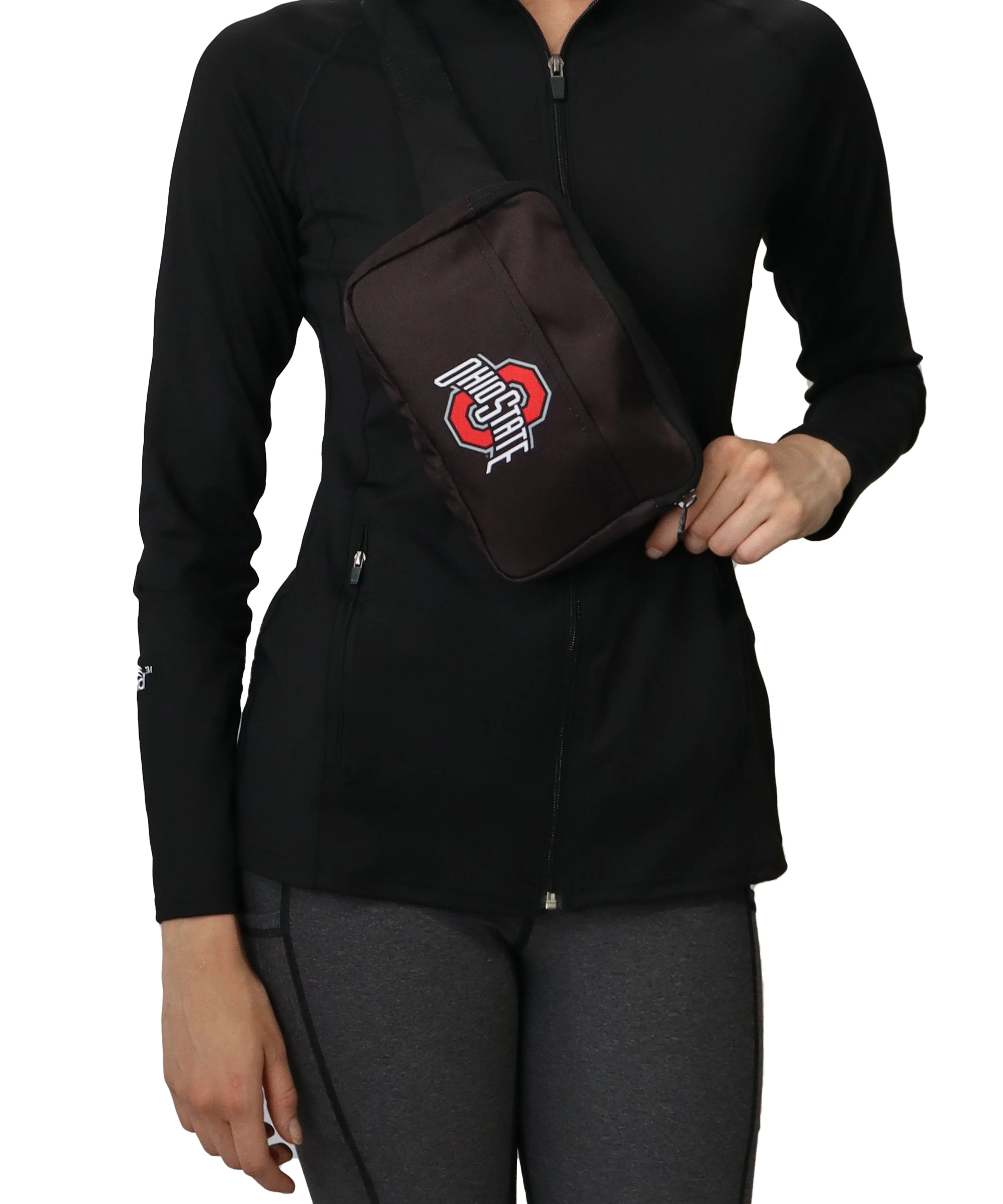 black ohio state university fanny pack