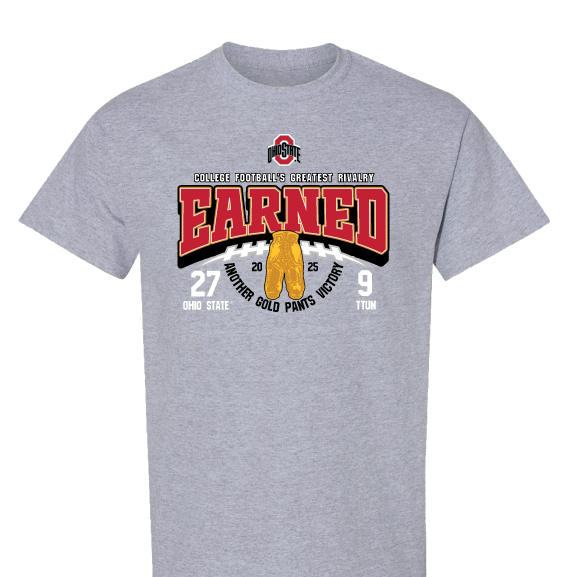Ohio State Buckeyes Earned Shirt, Gold Pants