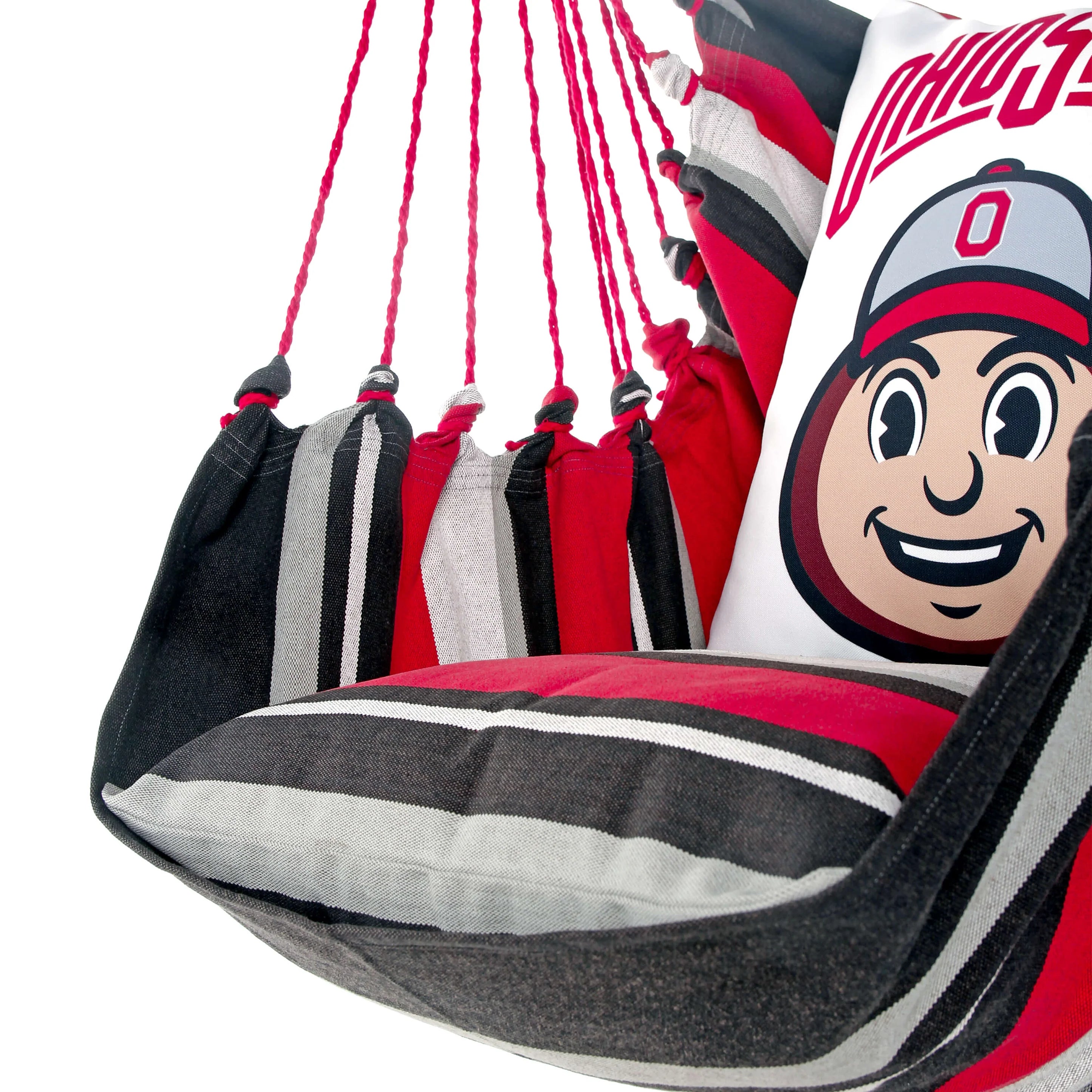 side pillow OHIO STATE BUCKEYES BRUTUS MASCOT HANGING CHAIR SWING