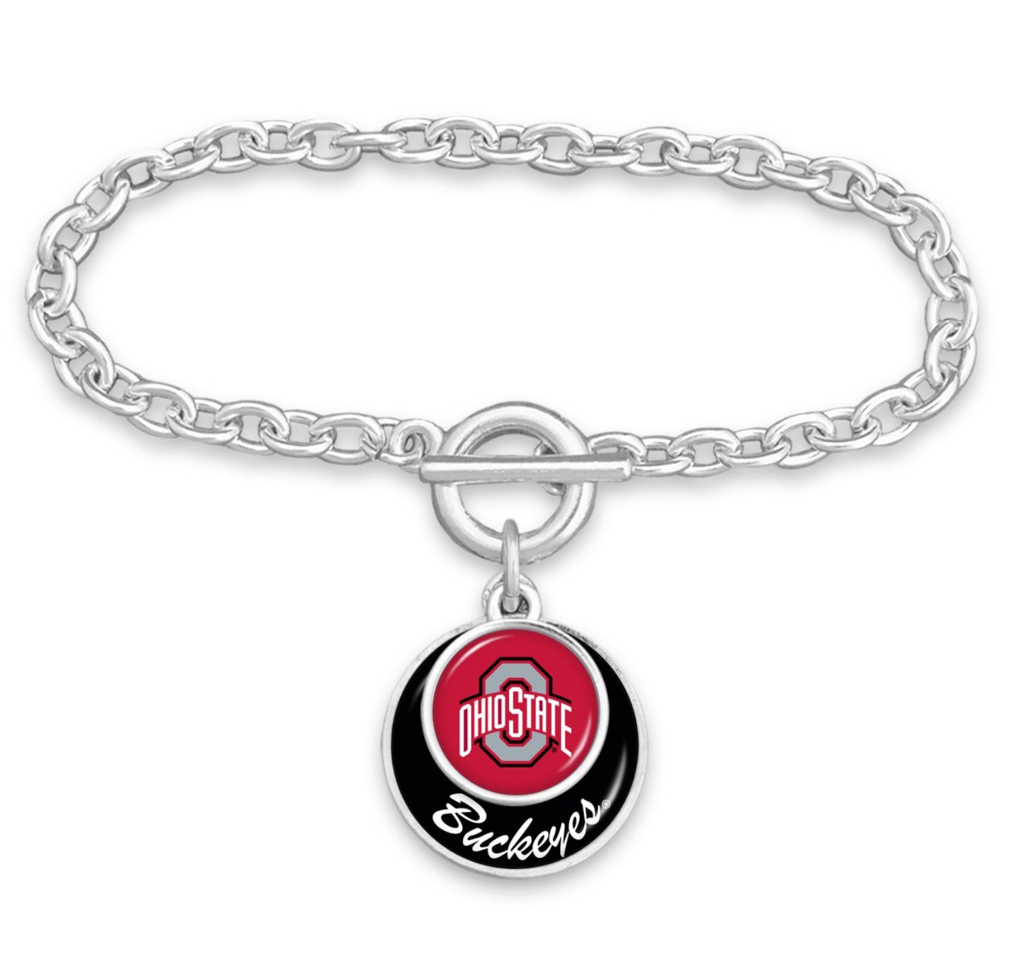 Ohio State Buckeyes Bracelet- Stacked Disk