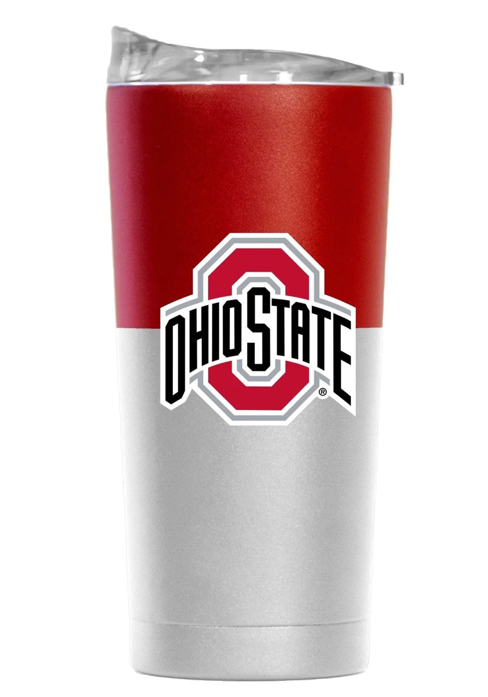 Ohio State 20oz Colorblock White Powder Coat Tumbler