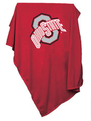 OHIO STATE BUCKEYES TEAM LOGO SWEATSHIRT BLANKET