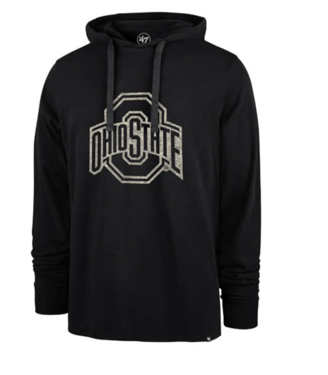 front OHIO STATE BUCKEYES FLINT BLACK PREMIER ASHBY PIQUE HOOD