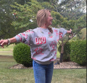 Unisex Ohio State crewneck sweatshirt for fans in light grey