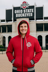 OHIO STATE BUCKEYES FULL ZIP HOODIE JACKET
