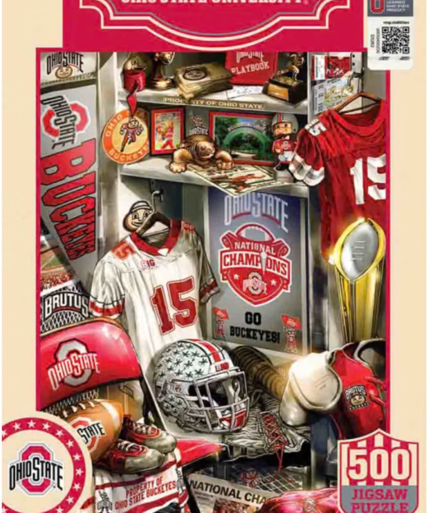 OHIO STATE BUCKEYES LOCKER ROOM 500 PIECE PUZZLE