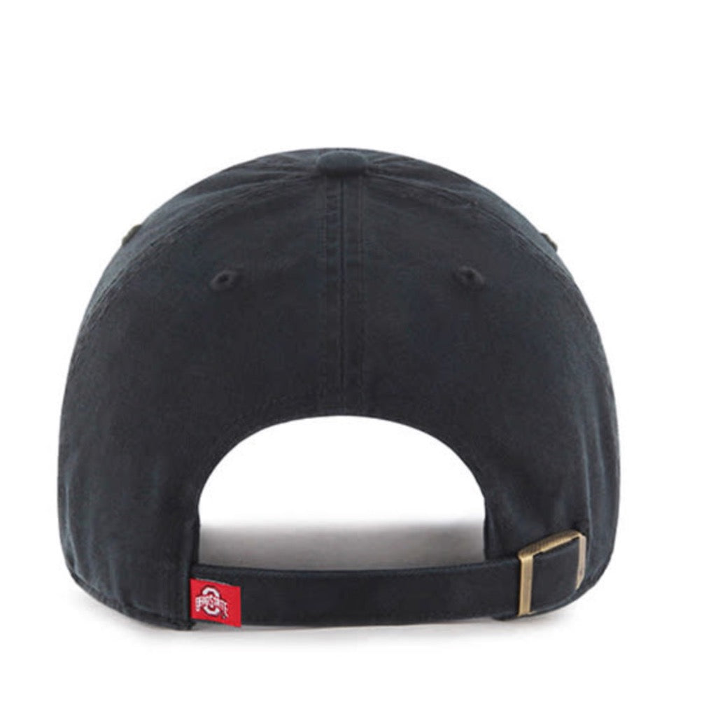 back of OHIO STATE BUCKEYES BLACK 47 CLEAN UP hat