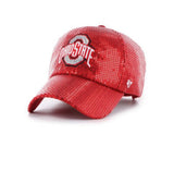 OHIO STATE BUCKEYES RED DAZZLE LOGO '47 CLEAN UP HAT