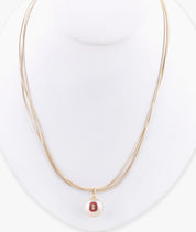 block O long gold necklace