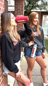 college student with Buckeyes Soft Touch Tumbler