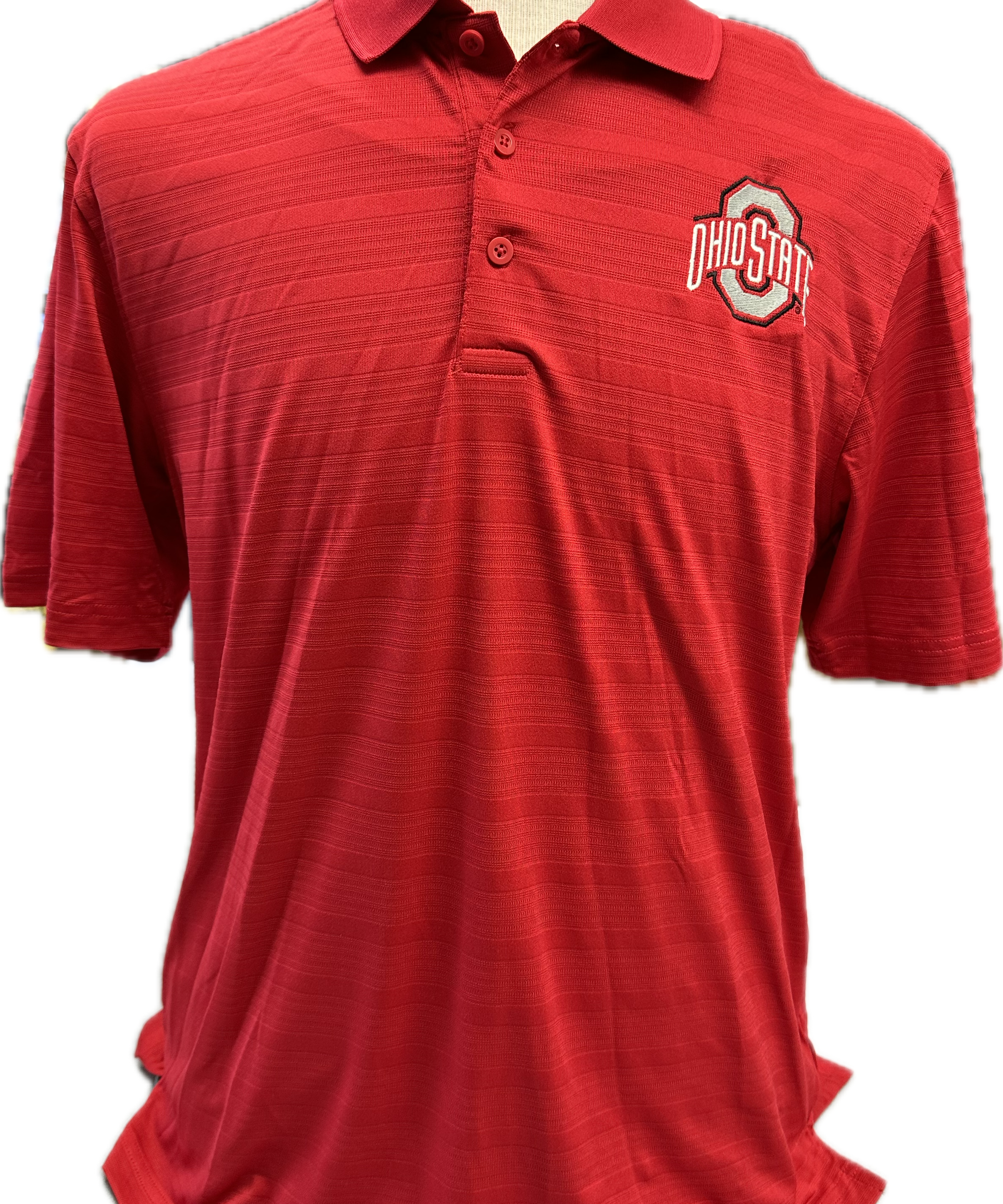 OHIO STATE BUCKEYES POLO- CHAMPION BRAND RED PERFORMANCE SHIRT