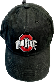 front of Ohio State Buckeye Fitted Block O Franchise Hat by '47 - Black