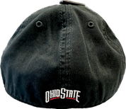 back of Ohio State Buckeye Fitted Block O Franchise Hat by '47 - Black