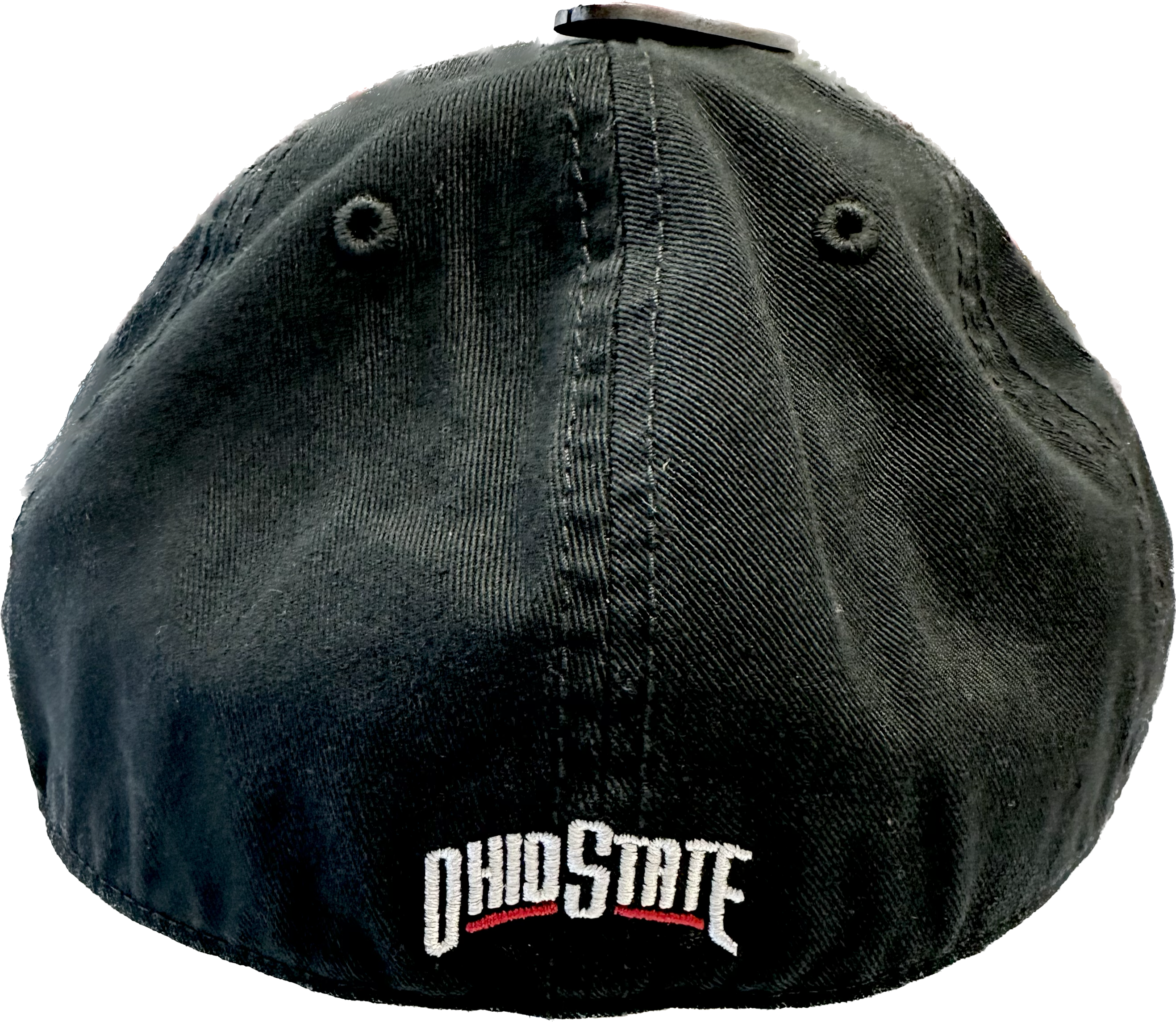 back of Ohio State Buckeye Fitted Block O Franchise Hat by '47 - Black
