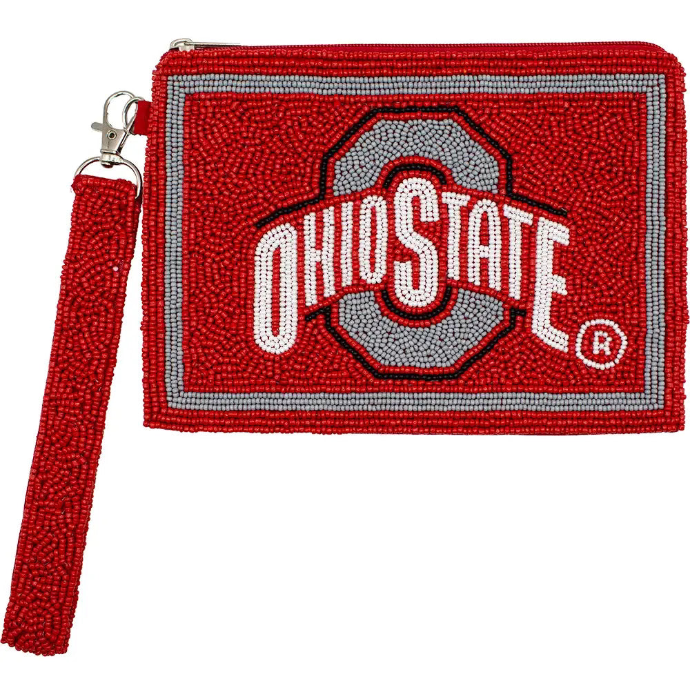 Red pouch with Ohio State logo on a white background
