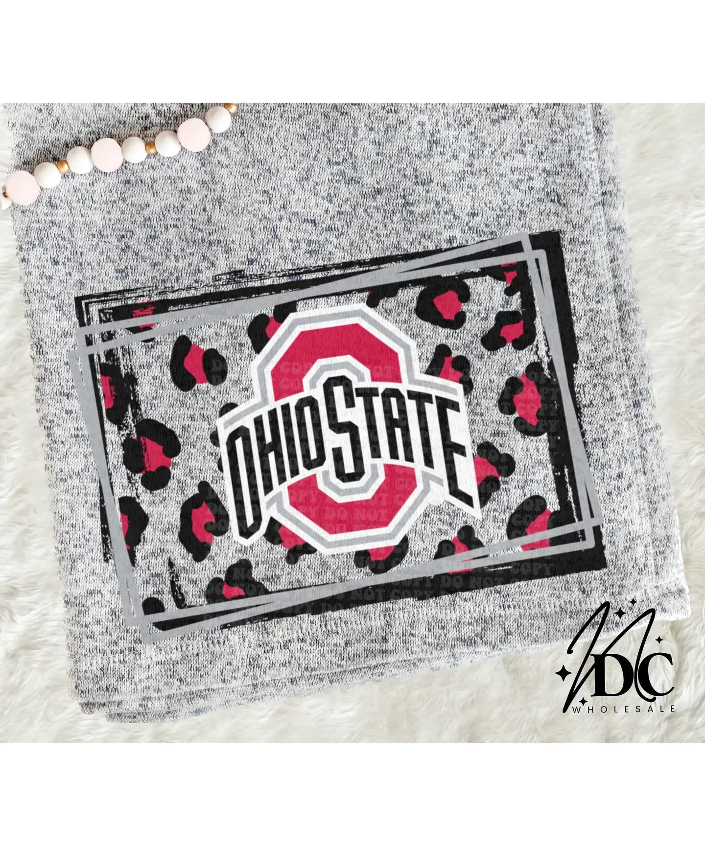 Ohio State University Leopard Throw Blanket