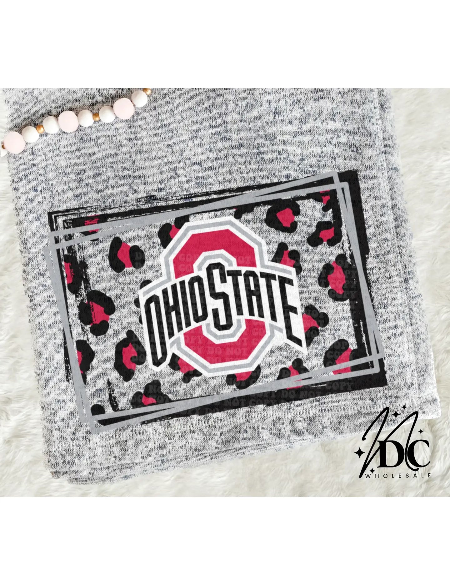 Ohio State University Leopard Throw Blanket