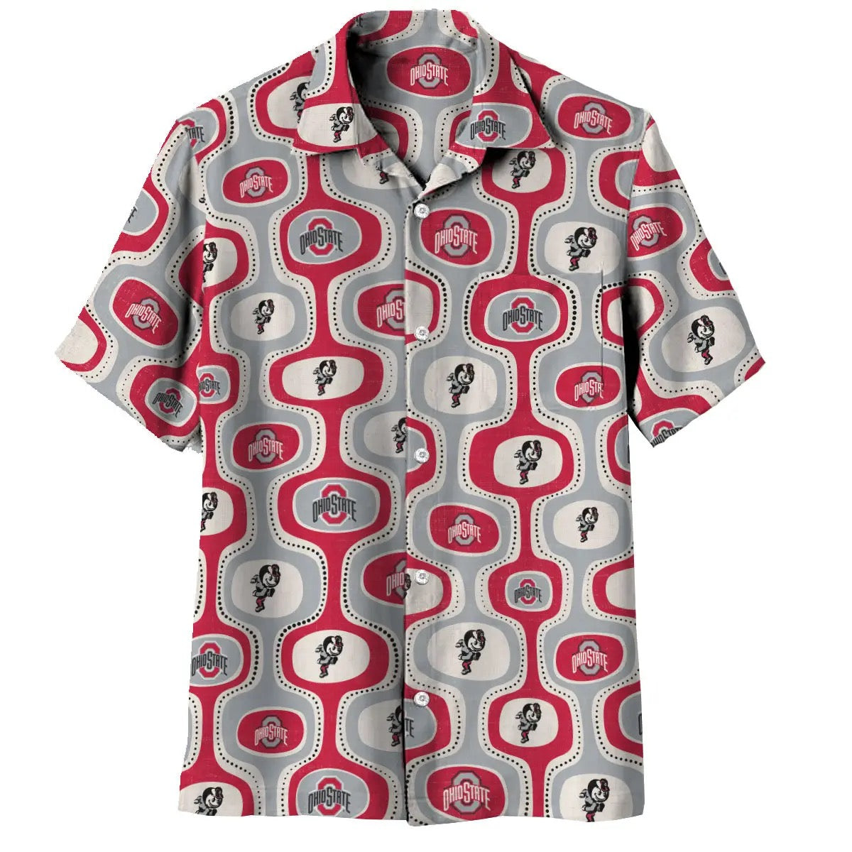 Ohio State Buckeyes Men’s Cabana Short Sleeve Shirt