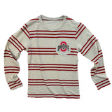OHIO STATE BUCKEYES YOUTH BOYS STRIPE LONG SLEEVE TEE