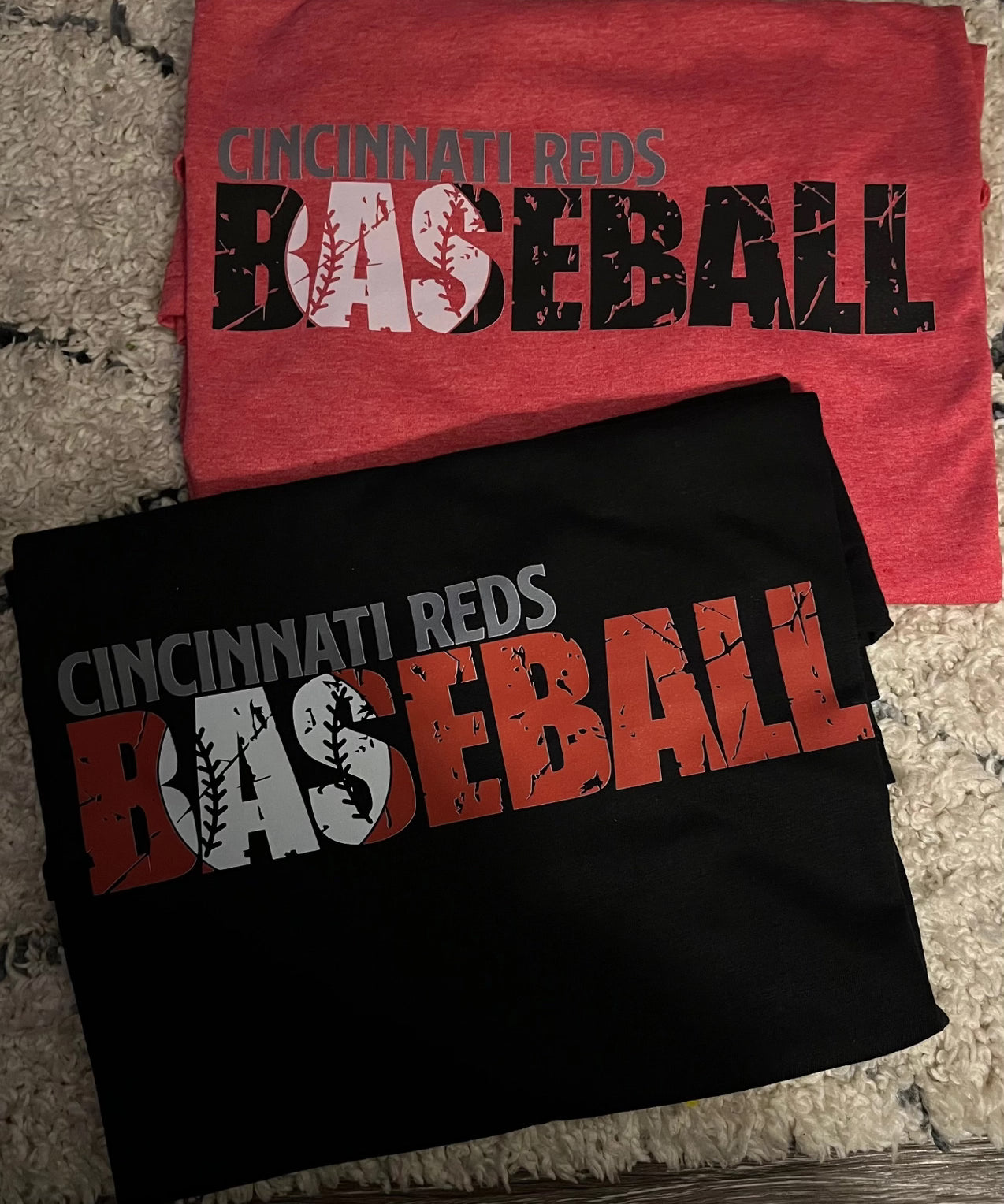 CINCINNATI REDS UNISEX TEE - BLACK