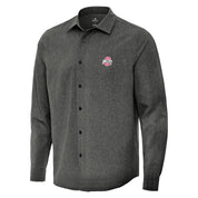 Mens Ohio State Exposure Long Sleeve Woven Button-Down