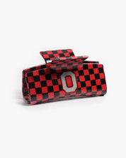 Checkered Block O Logo Claw Clip