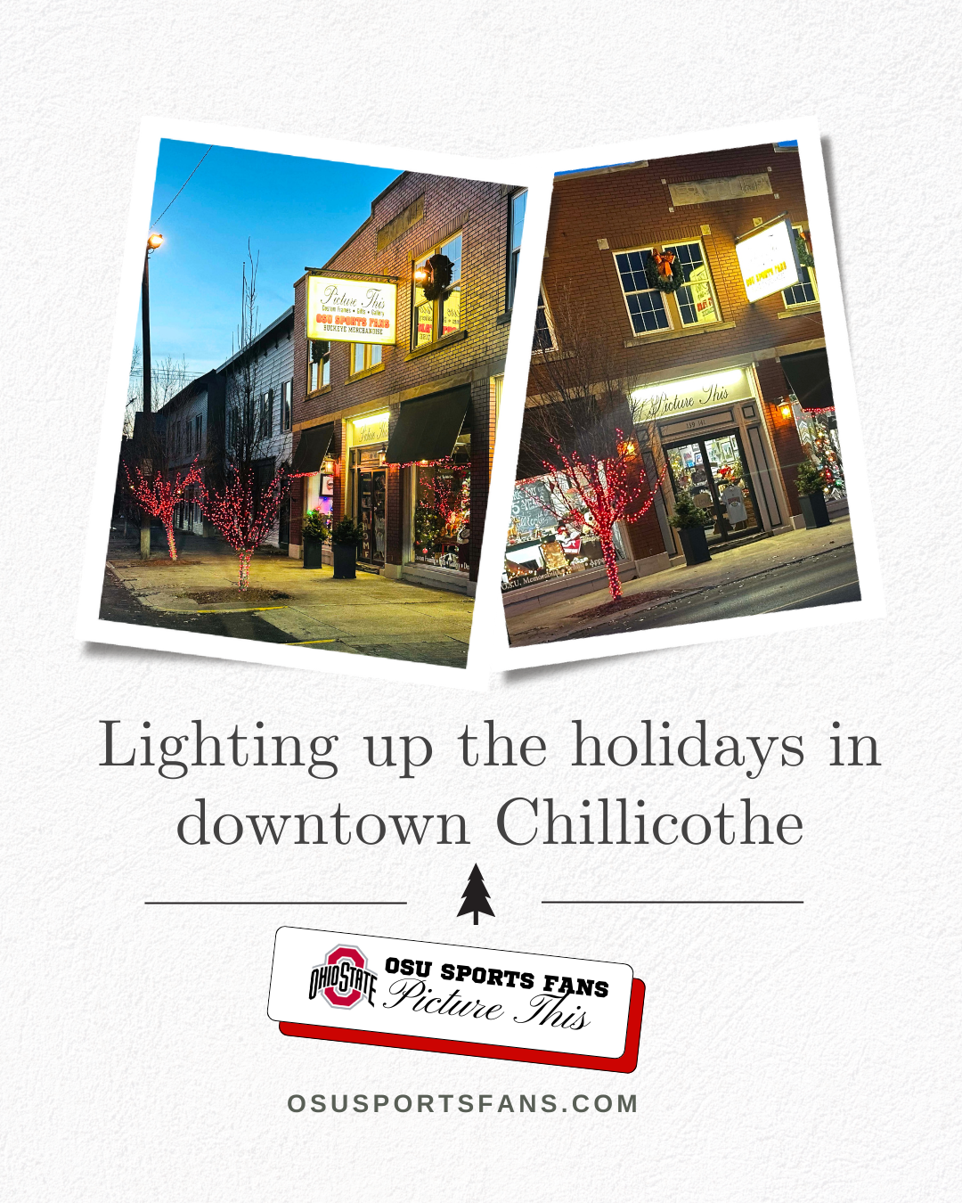 Holiday sale display at Picture This in Chillicothe Ohio