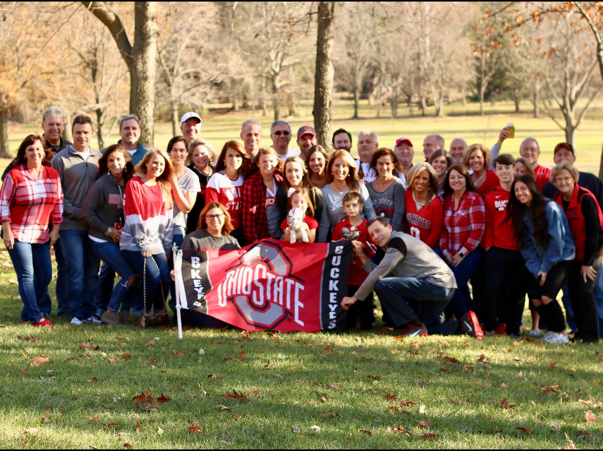 buckeye fans holding fan