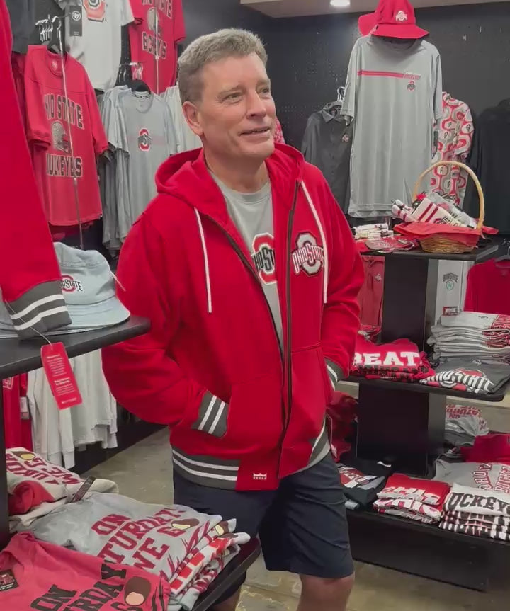 in store red ohio state jacket