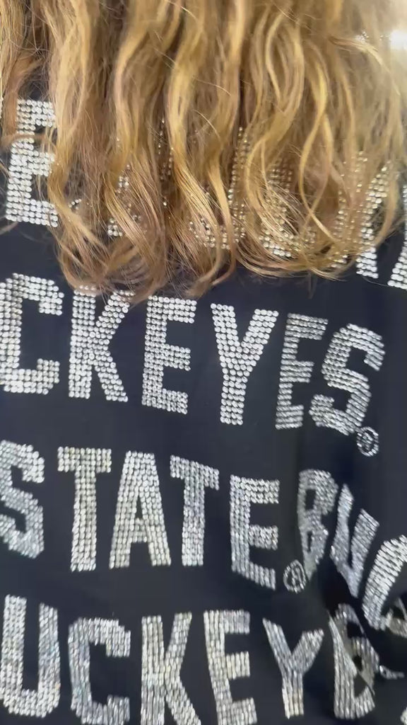 lynn in store wearing pullover