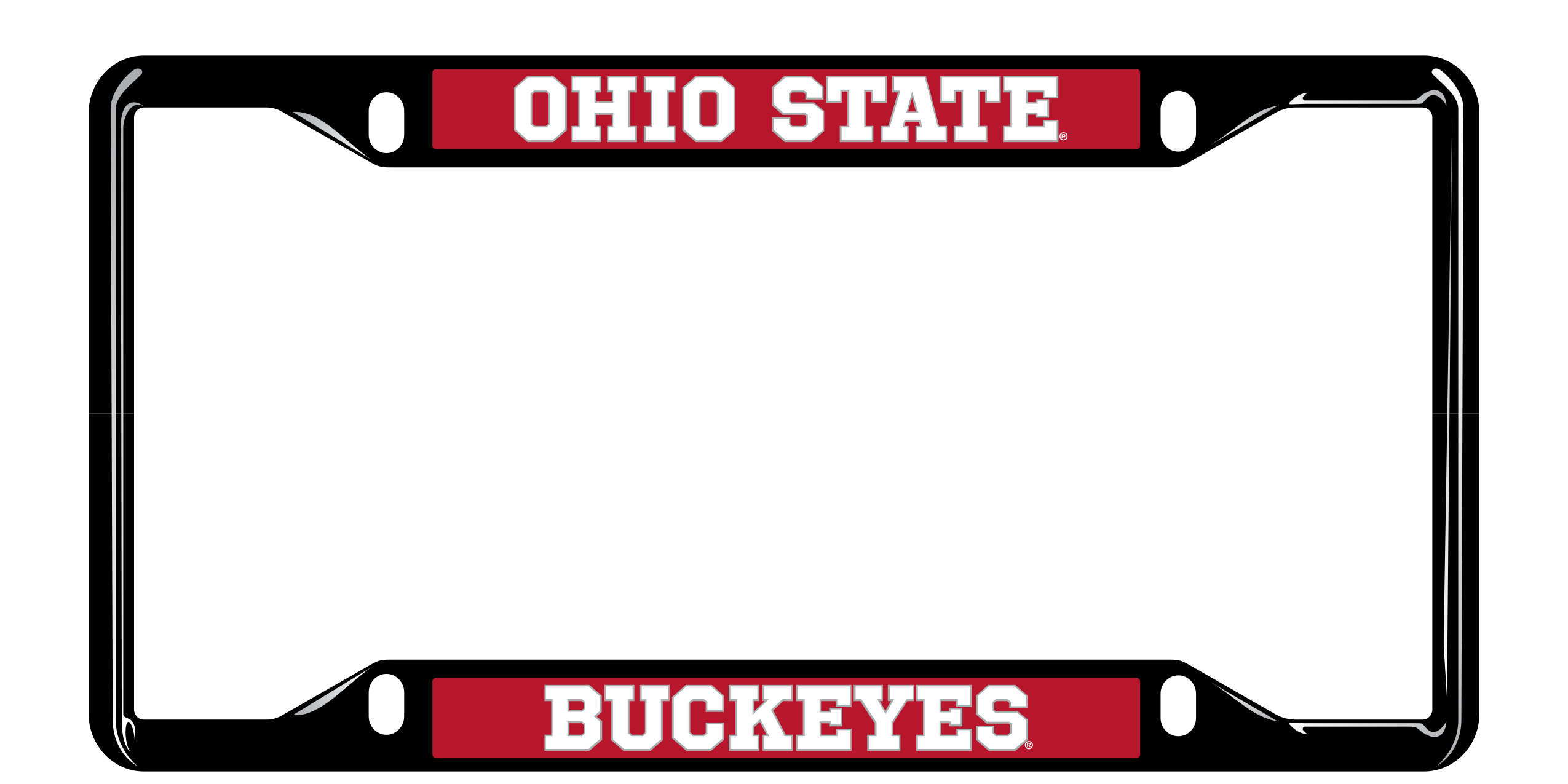 black zinc ohio state license plate frame