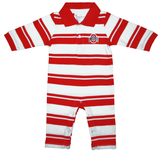 OHIO STATE RUGBY LONG LEG ROMPER RED/WHITE