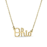 OHIO STATE SCRIPT OHIO GOLD PLATED NECKLACE