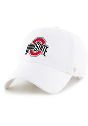 white OHIO STATE BUCKEYES WHITE ADJUSTABLE HAT