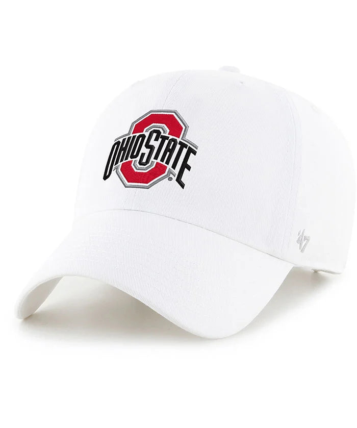 white OHIO STATE BUCKEYES WHITE ADJUSTABLE HAT