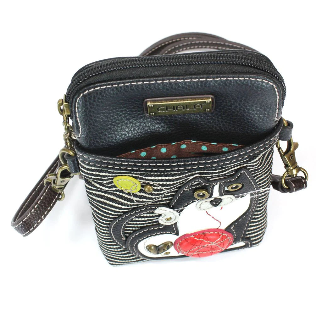 over top front of fat cat CHALA PURSES