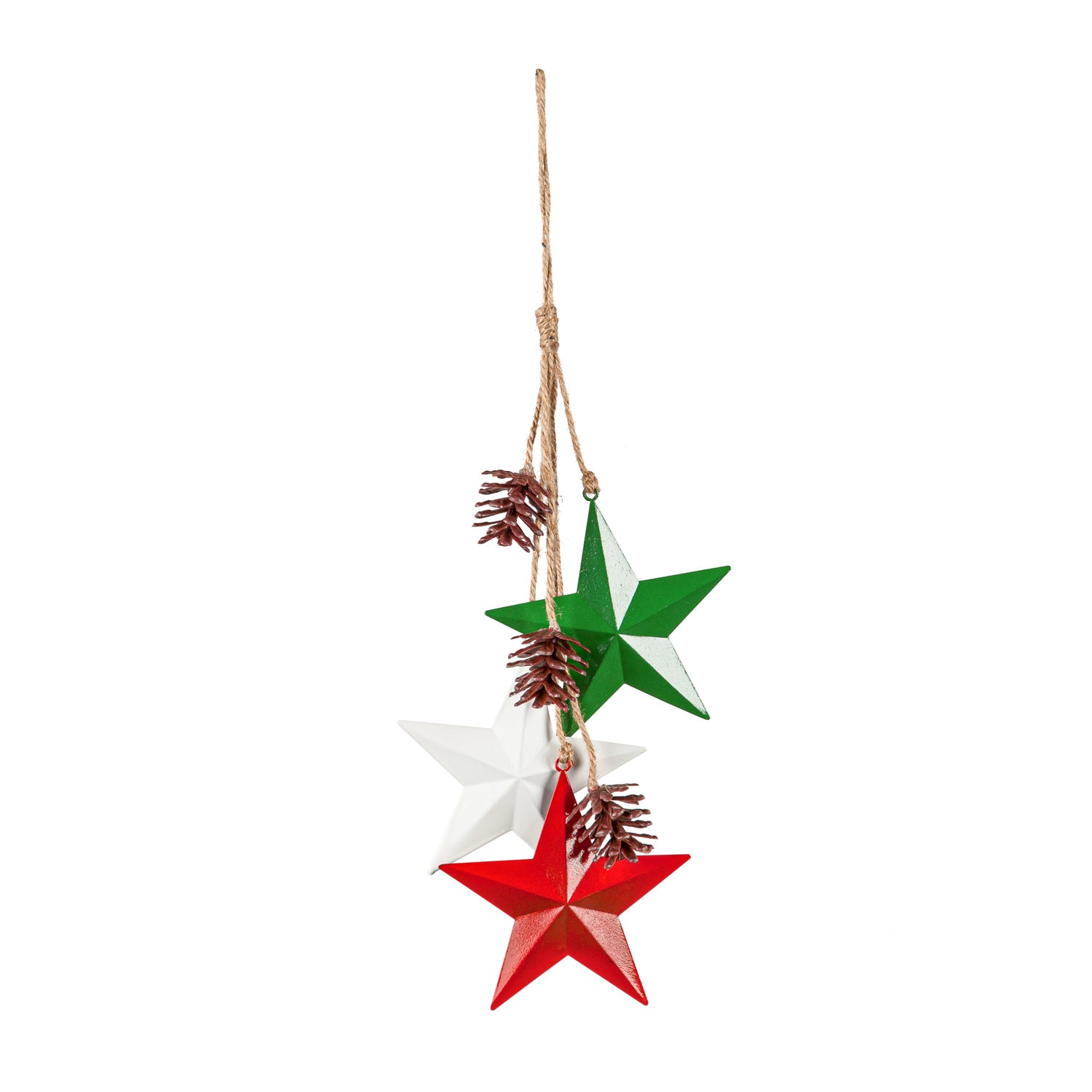 Metal Stars and Pine Cones Hanging Décor