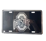 OHIO STATE BLACK AND CHROME LICENSE PLATE