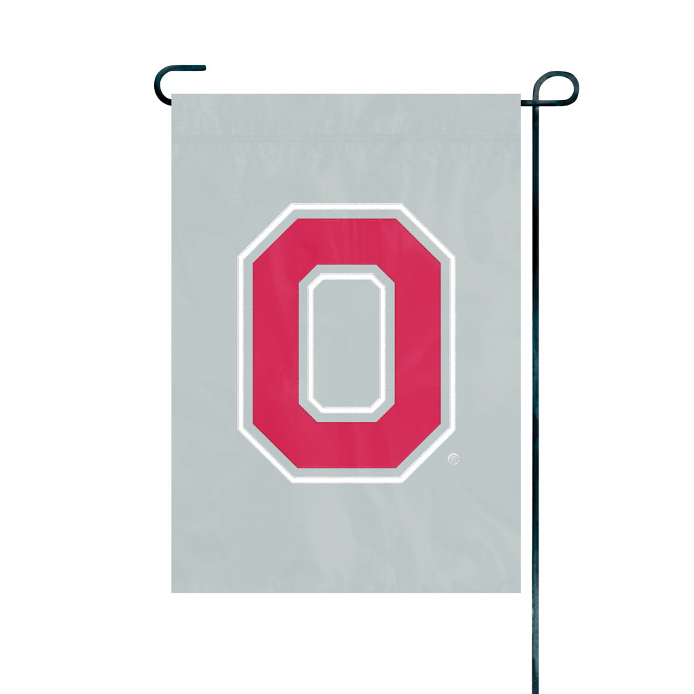 ohio State block O garden flag