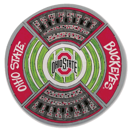 OHIO STATE  ROUND STADIUM PLATTER