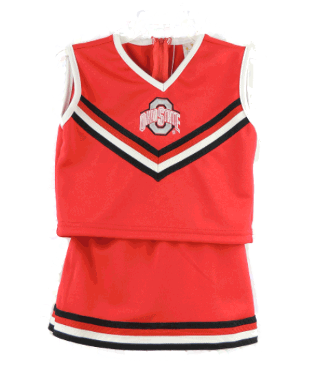 OSU CHILDREN'S CHEERLEADER SLEEVLESS TOP AND PLEATED SKIRT