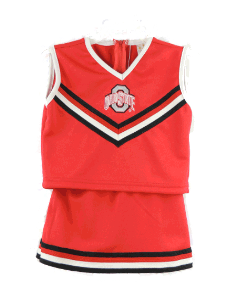 OSU CHILDREN'S CHEERLEADER SLEEVLESS TOP AND PLEATED SKIRT