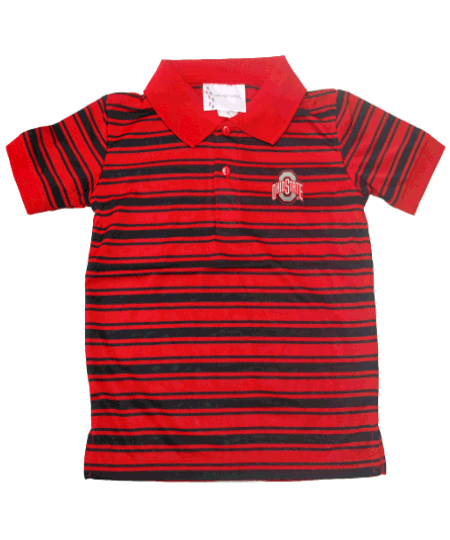 INFANT + TODDLER OHIO STATE STRIPE GOLF SHIRT