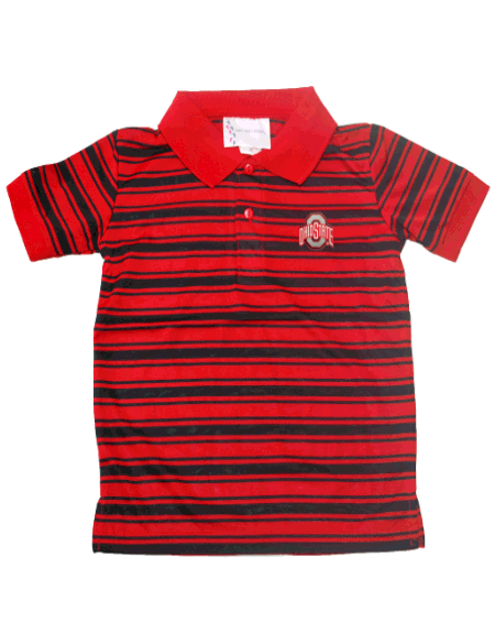 INFANT + TODDLER OHIO STATE STRIPE GOLF SHIRT