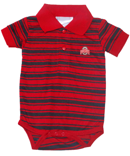 OHIO STATE INFANT STRIPE FOLD CREEPER