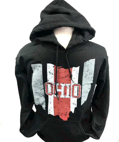 OSU FOOTBALL STRIPE OHIO HOODIE